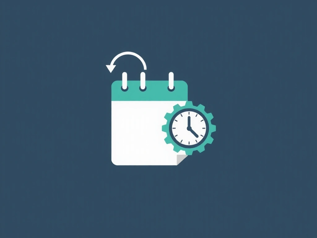 Icono de un calendario o reloj, representando actualizaciones y cambios