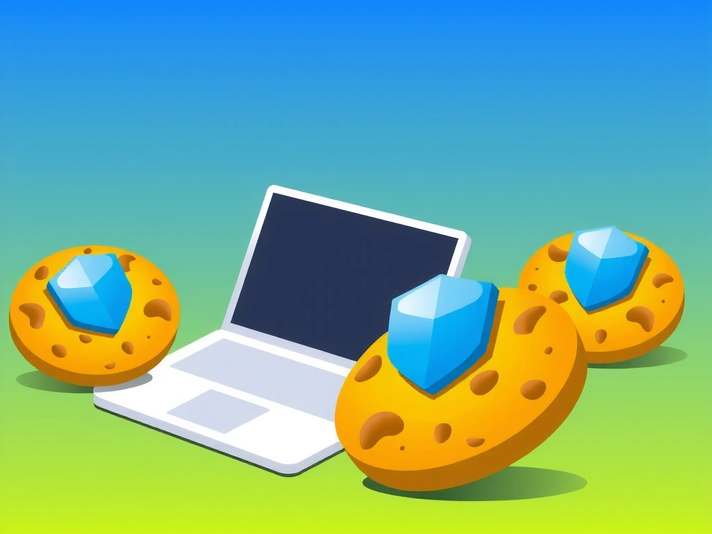 Ilustración de galletas digitales y privacidad de datos